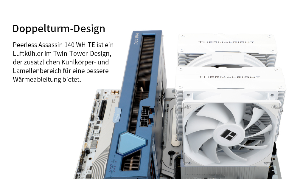 Thermalright Peerless Assassin 140 Black - Кулер для CPU з 6 Heatpipes, Dual-PWM вентилятор, для AM5/AM4 та Intel LGA 1700/1851