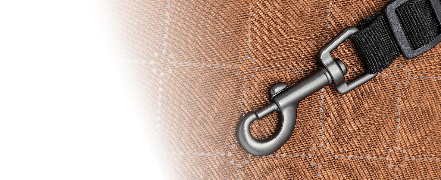 Автомобільний сидіння для собак PETSFIT - чорний/світло-коричневий, до 5 кг, з захисними гачками