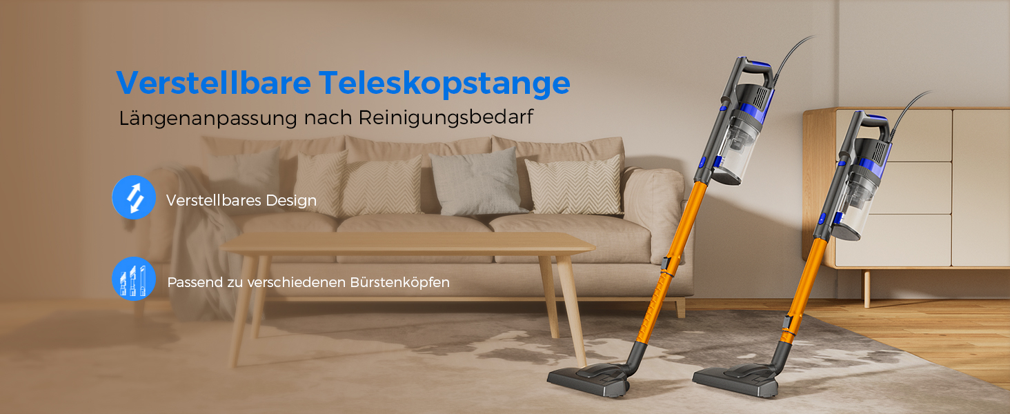 Потужний пилосос Con XL-606-60: 60KPa, 680W, 7м, контейнер 800мл, для твердих поверхонь, помаранчевий