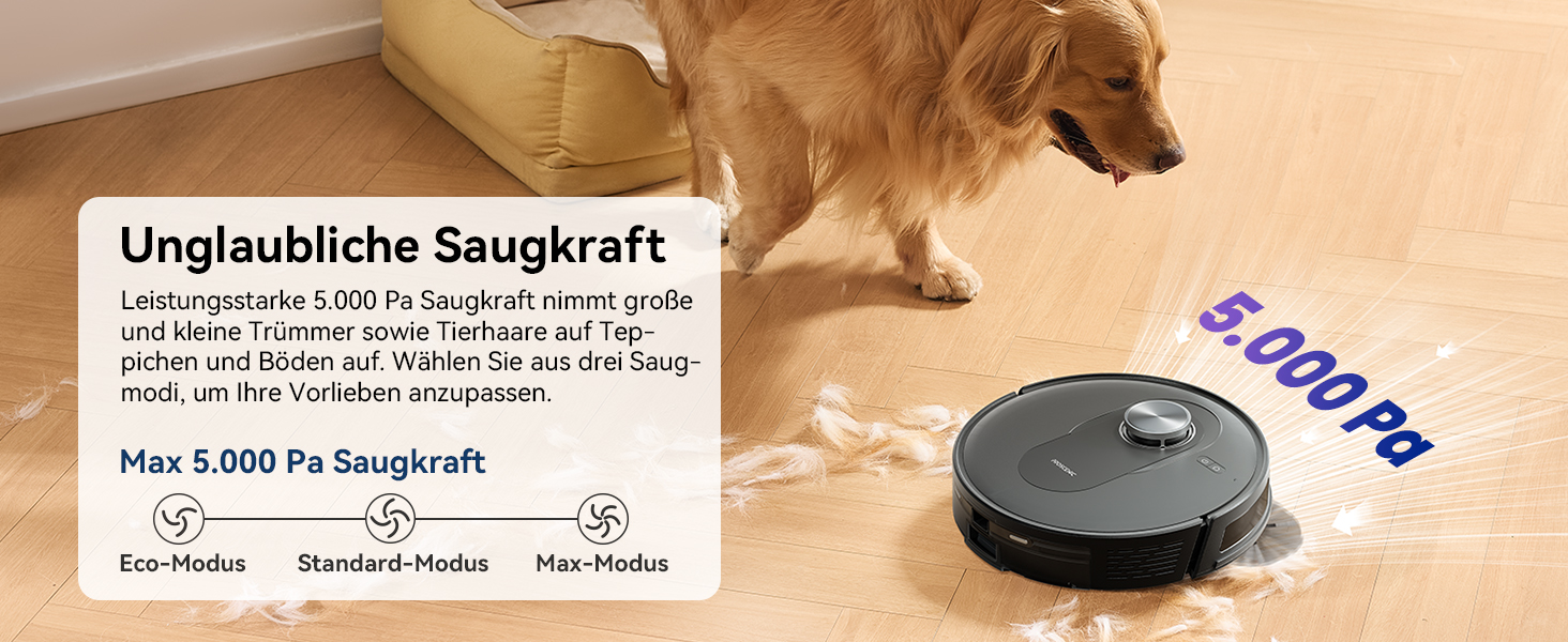 Робот-пилосос Proscenic Q20Plus з функцією миття, 10000Pa, 200 хвилин, бездротовий, з автопорожненням, 3-в-1 для тварин, килимів, твердих підлог (сірий)