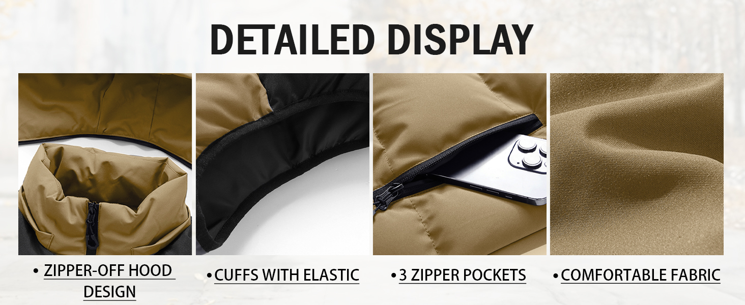 Чоловіча зимова жилетка AIEOE для активного відпочинку, тепла термо-жилетка з капюшоном, сіра, розміри EU S-XL