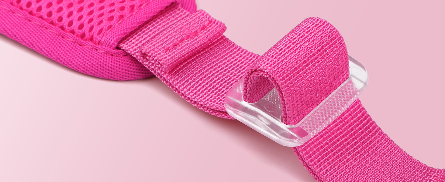 Світлодіодна шлейка для собак з підсвічуванням, світловідбиваюча, регульована, рожева, XL