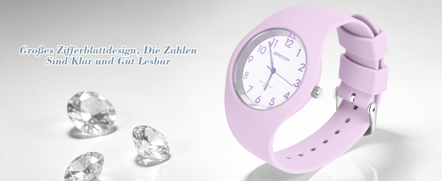 Жіночий годинник: аналоговий кварцовий годинник на силіконовому ремінці. Спортивний годинник для студентів та дорослих, чорного кольору.