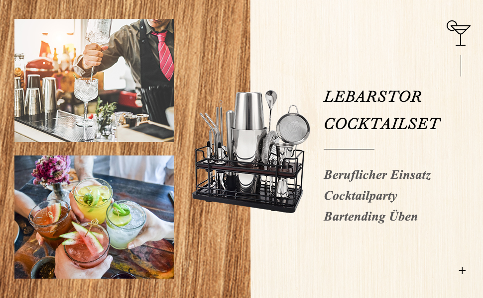 Набір для коктейлів Boston Cocktail Shaker Set 825 мл з підставкою, нержавіюча сталь, професійний барний аксесуар, набір бармена з рецептами, ідеальний подарунок (сріблястий)