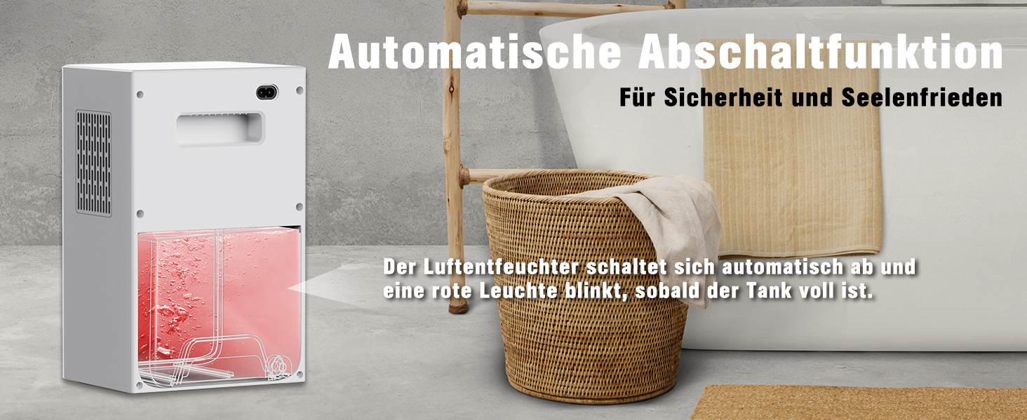 Електричний осушувач повітря 2400 мл з автоматичним відтаванням, 10 кольорів підсвічування, таймер 8/12/24 год, портативний для ванної, спальні, кухні, шафи (новий білий)