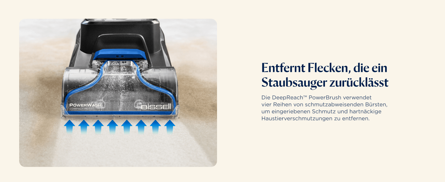 BISSELL PowerWash Compact Pet: компактний вертикальний мийник для килимів та м'яких меблів для видалення плям від тварин, 600W, з кабелем, 4058N
