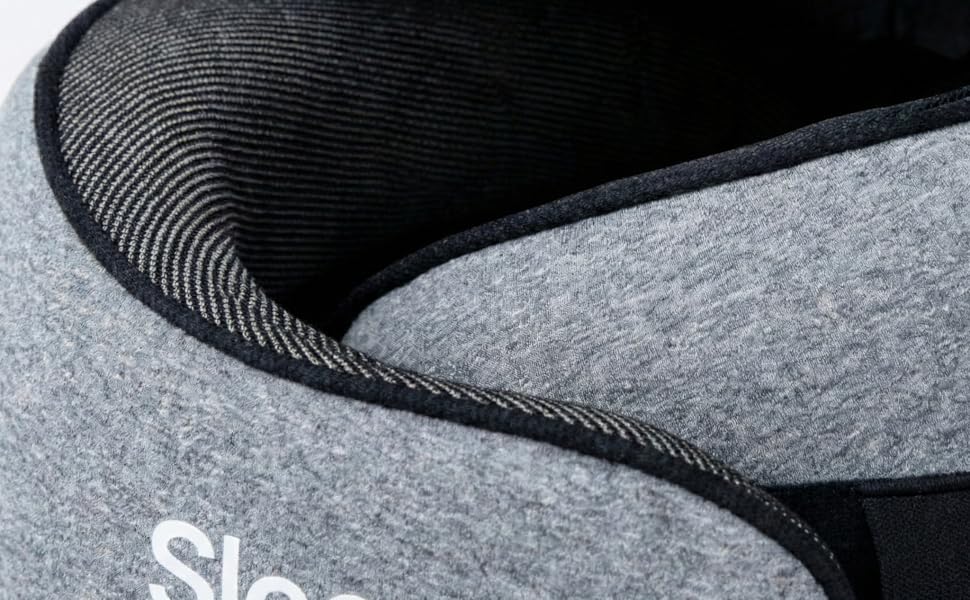 Подушка для шиї в літак з капюшоном та Memory Foam – Подушка-білка, для сну та подорожей – Ергономічна подушка для подорожей, захист від світла та пральна, з сумкою – Чорний (M) Чорний M