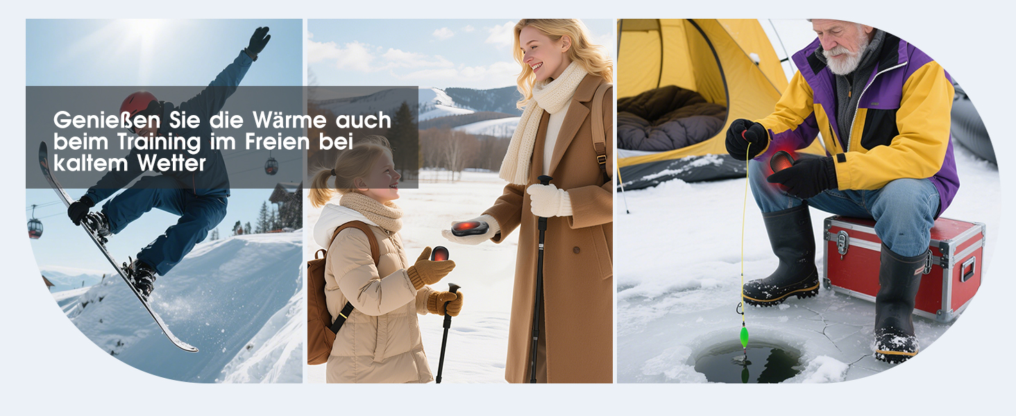 Електричний грілка для рук, USB грілка для рук, 2 шт. - подарунок для жінок, чоловіків, дітей. 3 режими, до 18 годин тепла, для гольфу, кемпінгу, полювання. Чорний