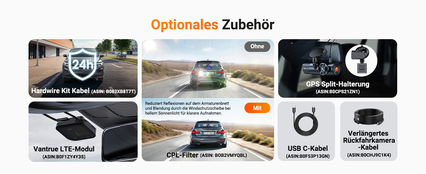 Відеореєстратор VANTRUE N4 Pro S 4K STARVIS з GPS, 3 канали (4K+1080P+1440P), WiFi 5GHz, паркувальний режим 24/7, голосове керування, IR нічне бачення, LTE (опціонально)