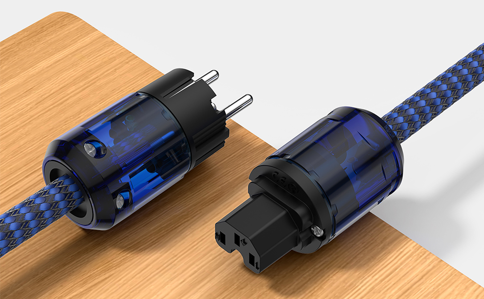 Hi-Fi мережевий кабель Tertullus High End C15 для аудіосистем, штекер Schuko — C15, 1м (P037)