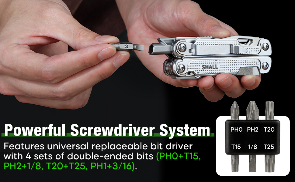 Мультитул SHALL 18-в-1: плоскогубці, викрутки, універсальний ключ для кемпінгу, риболовлі, виживання та полювання