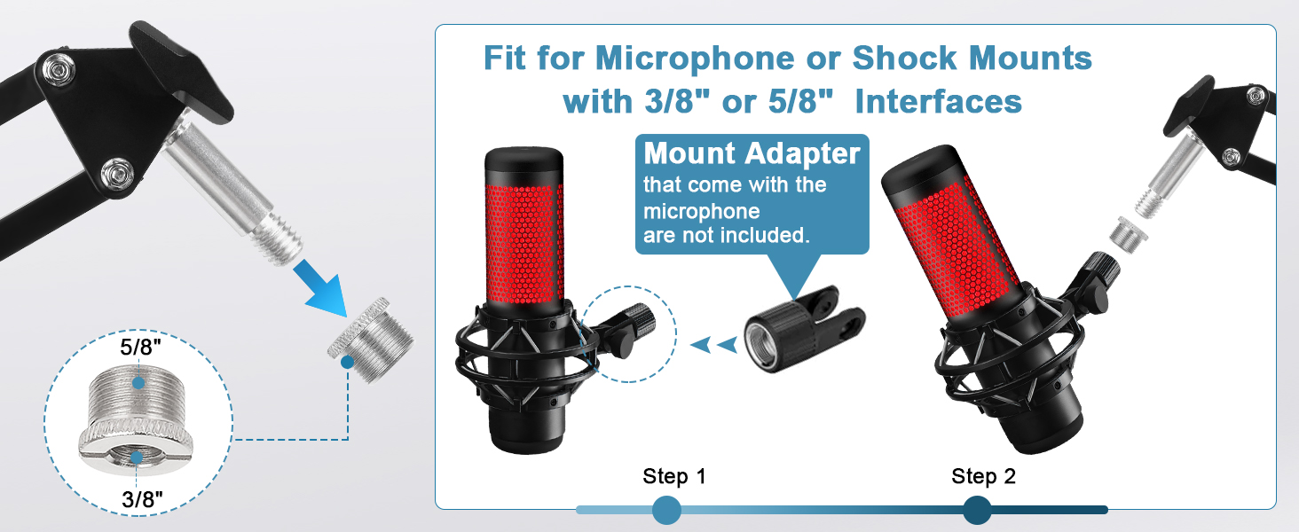 Підставка для мікрофона ChromLives Boom Arm - сумісна з HyperX QuadCast, Rode, Fifine, Blue Yeti, Razer Seiren V3 Mini - для геймінгу, стрімінгу та запису