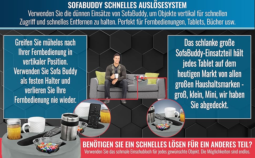 Силіконовий підсклянник для дивана Sofa-Buddy, універсальний тримач чашки, шкіряний, сірий колір