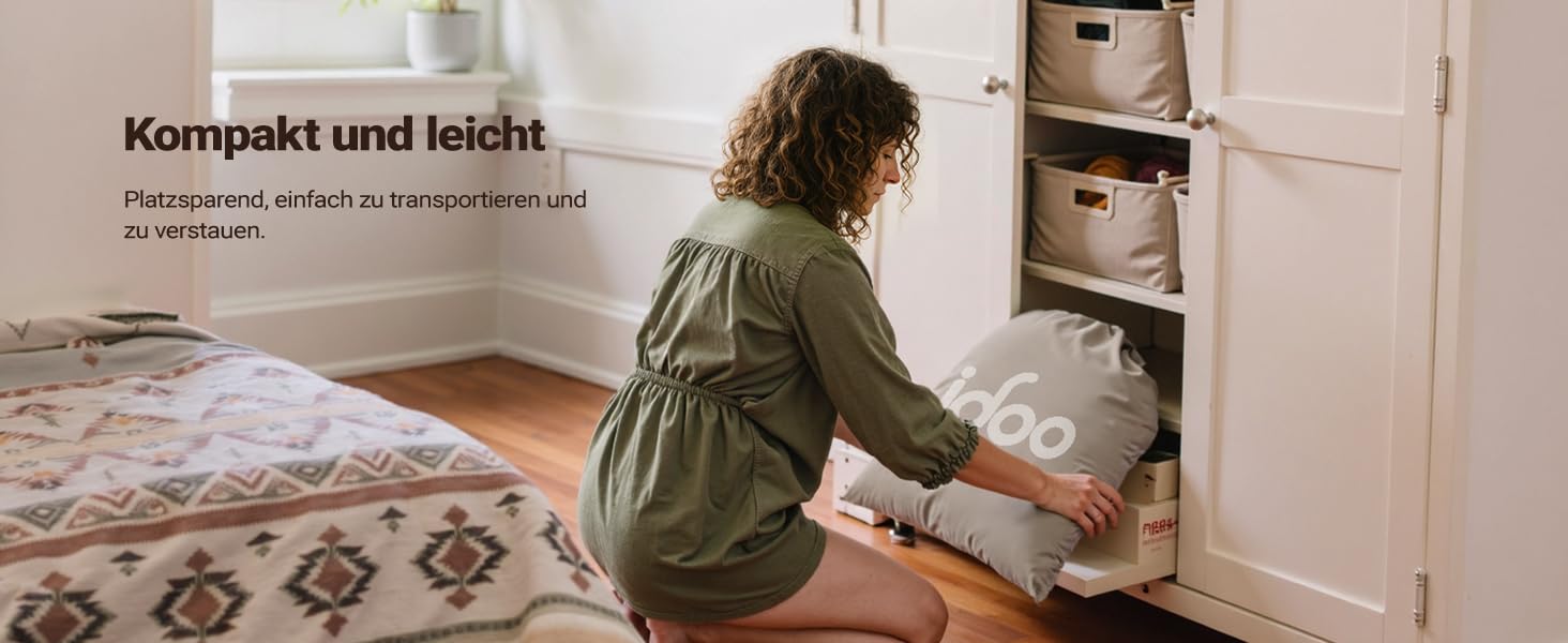 Надувний матрац iDOO для 2 осіб з електричним насосом, 152x203x46 см, 295 кг, для кемпінгу