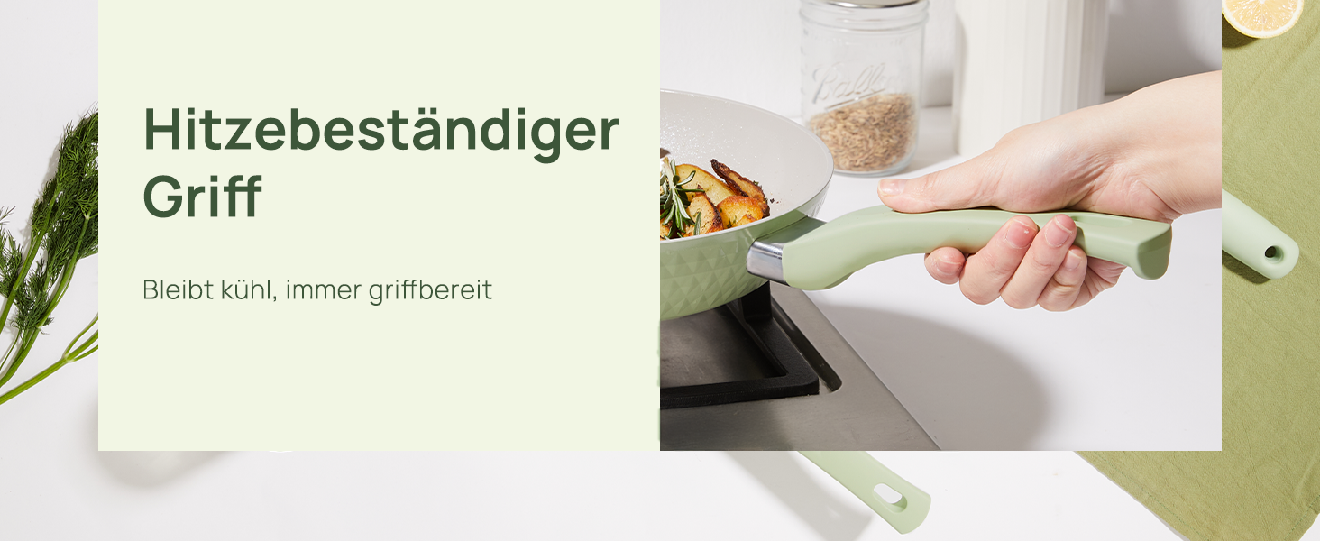 Сковорідка KOKHUB антипригарна керамічна 28 см з кришкою, без PFAS, PTFE, PFOA, індукційна, для посудомийної машини