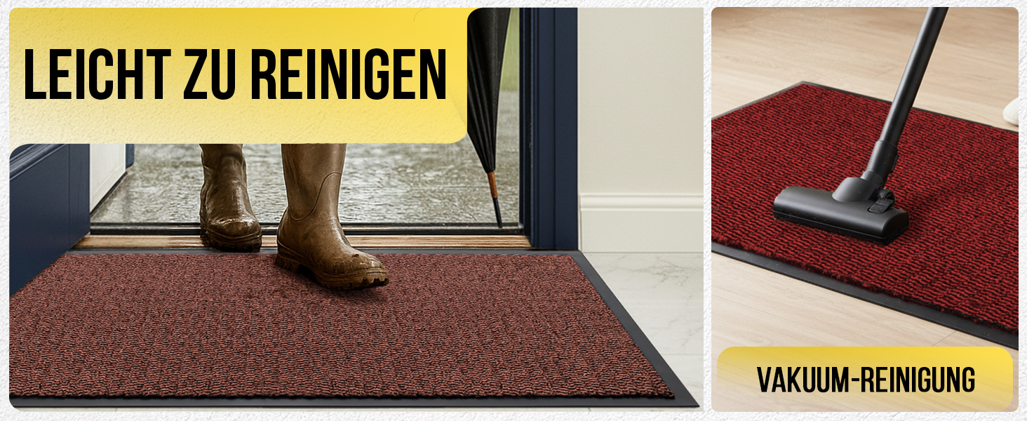 Привітальний килимок BLADO для дому та вулиці, протиковзкий та зносостійкий, коричневий, 60x80 см