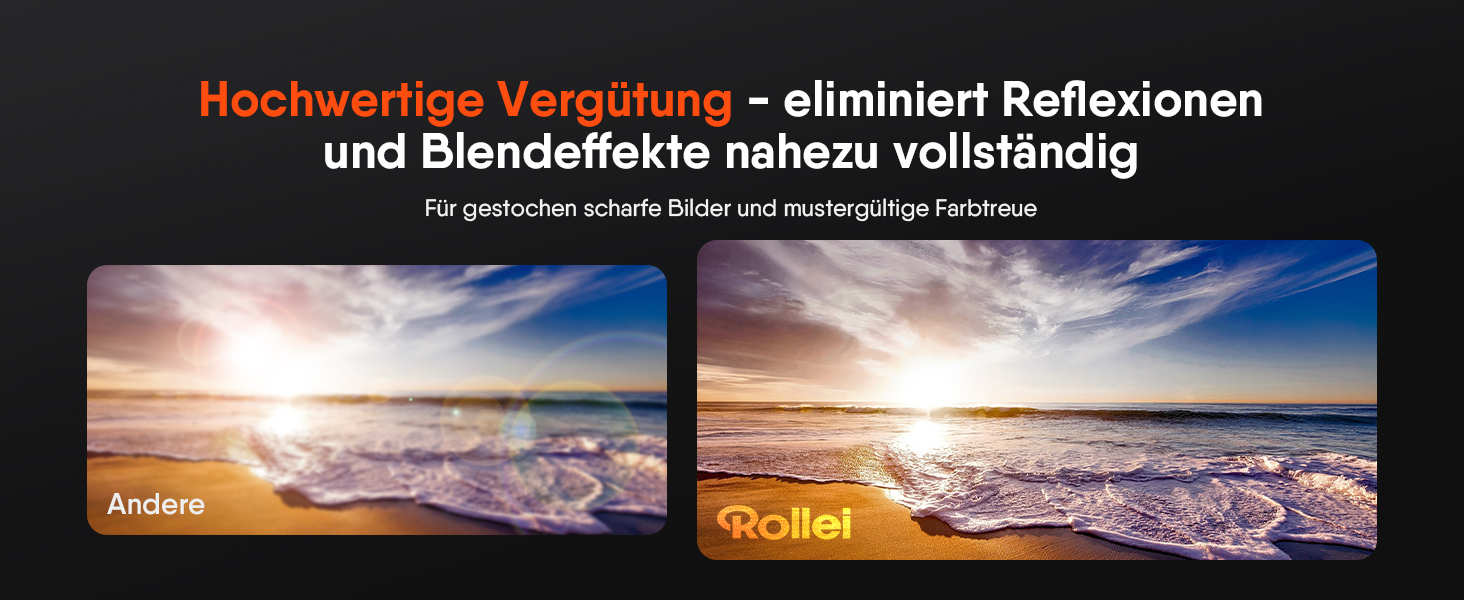 Захисний UV-фільтр Rollei Premium 77 мм для об'єктивів камери, багатошарове покриття, світлопропускання 99%