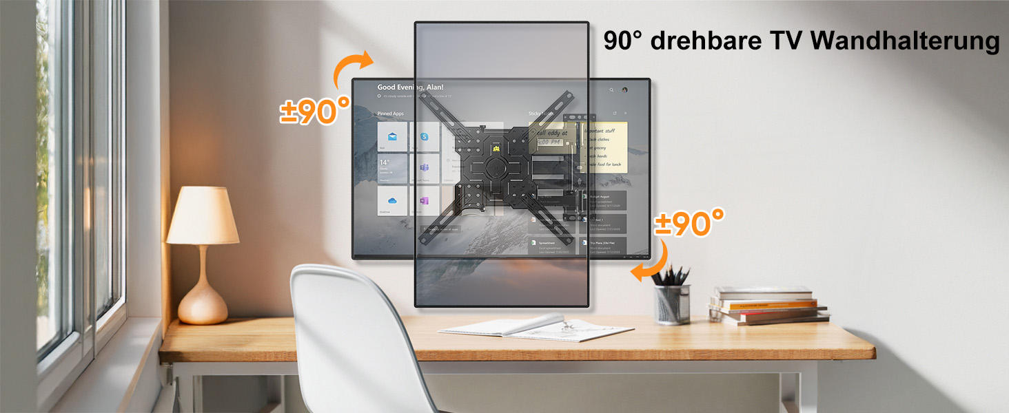 Кронштейн для телевізора FORGING MOUNT поворотний 26-65 дюймів, VESA 400x400, до 35 кг, подовжений 1035 мм