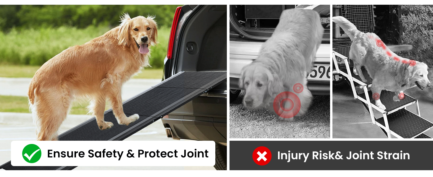 Рампа для собак у машину, розкладна, 180 см, широка 44 см, для великих та середніх собак до 110 кг, антиковзка, для авто, SUV, вантажівок та зовнішніх сходів