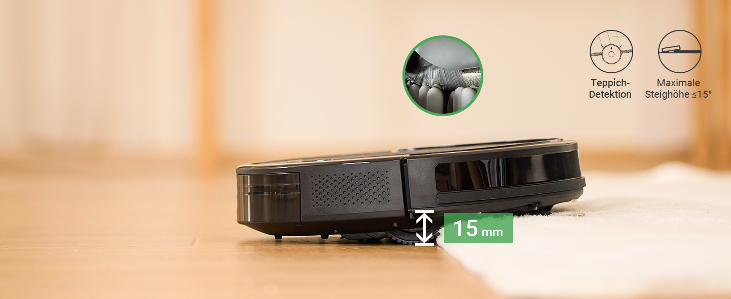 Робот-пилосос Vactidy Nimble T7 з функцією миття підлоги, потужність 2800Pa, час роботи 120 хвилин, керування через Alexa/App/Siri, для видалення шерсті тварин та прибирання килимів