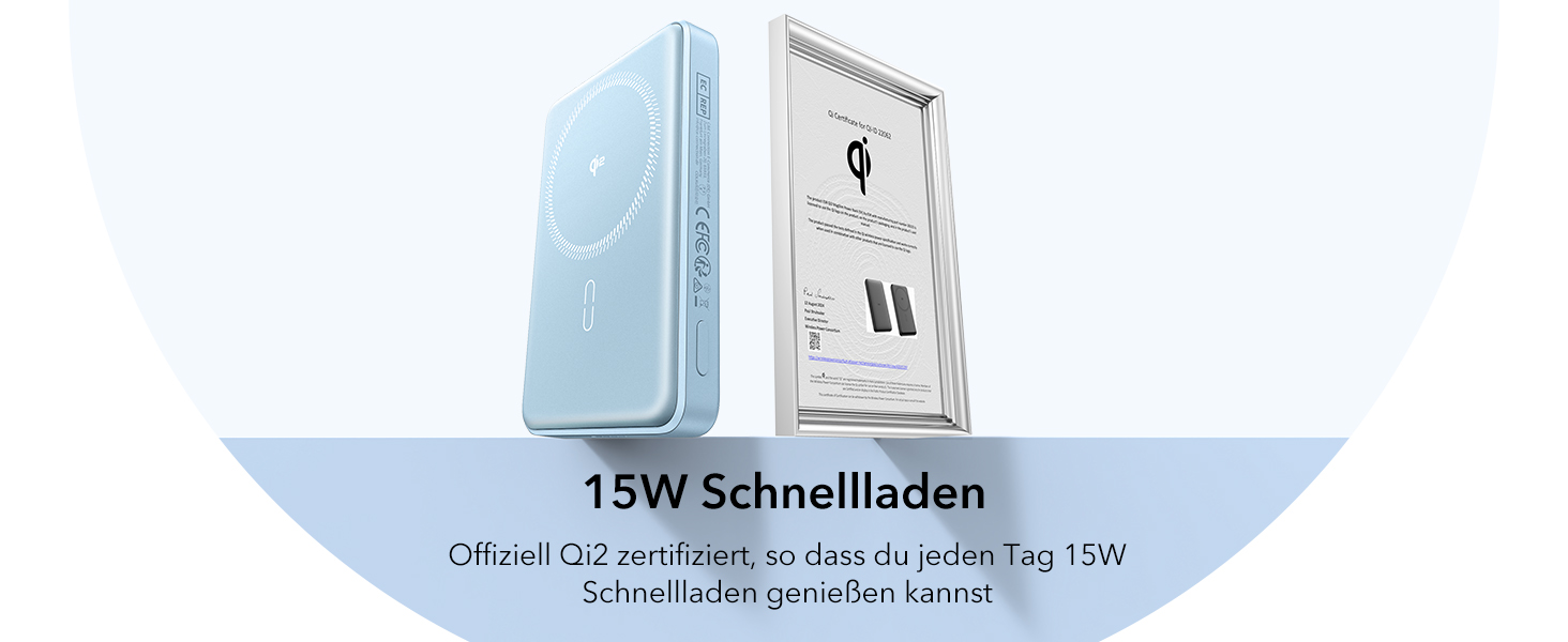 Power Bank ESR MagSafe 10000mAh з бездротовою зарядкою Qi2, 15W, USB-C, для iPhone та Google Pixel, білий