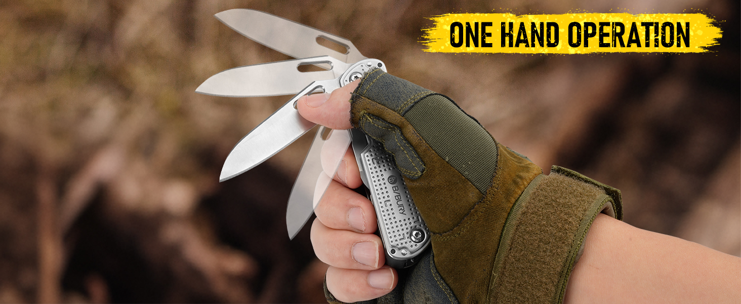 Мультитул BIBURY: тактичний ніж для виживання, EDC, подарунок для чоловіків, мультиінструмент для туризму та повсякденного використання