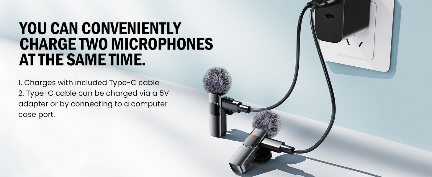 Бездротовий петличний мікрофон з 4 режимами запису для Android, iPhone, PC – Mini-мікрофон для відео, TikTok, YouTube, Live-трансляцій та інтерв'ю (K1)