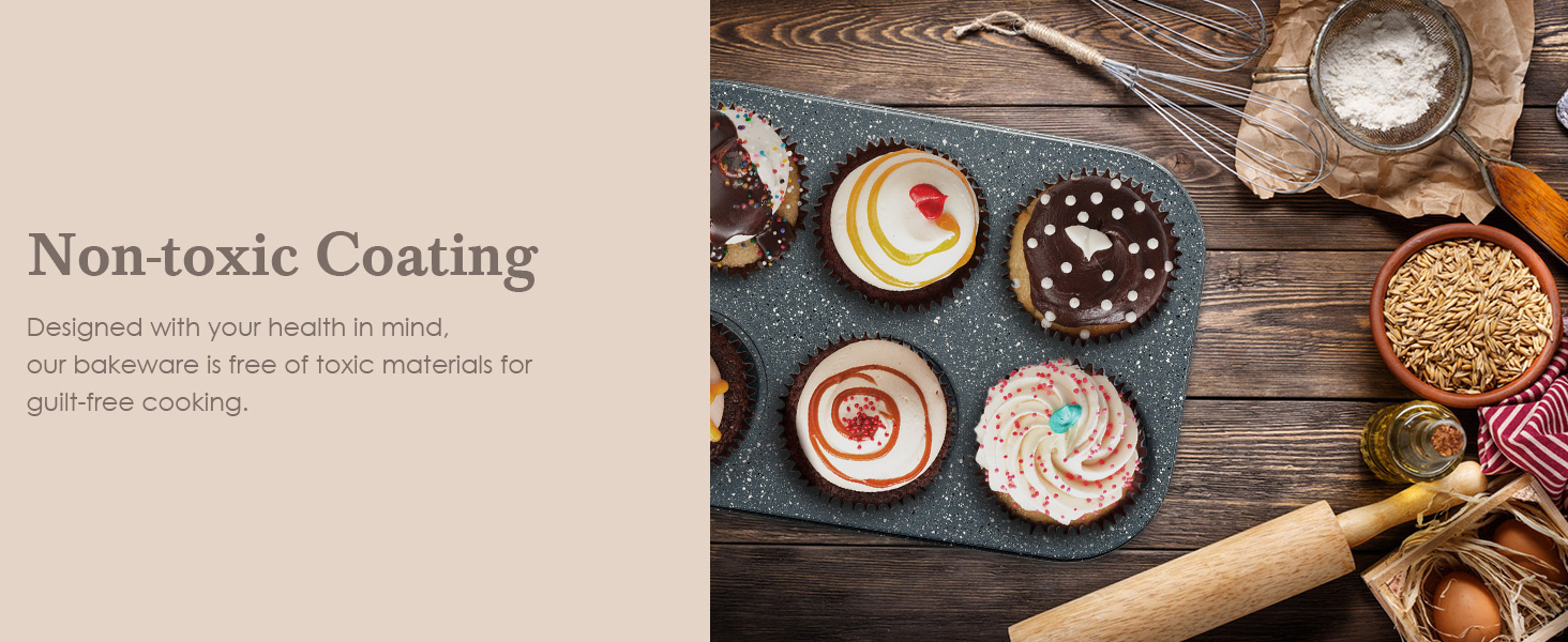 Набір форм для випічки RIOVARM Granit Antihaft 7 шт. - Форми для кексів, хліба, пирогів