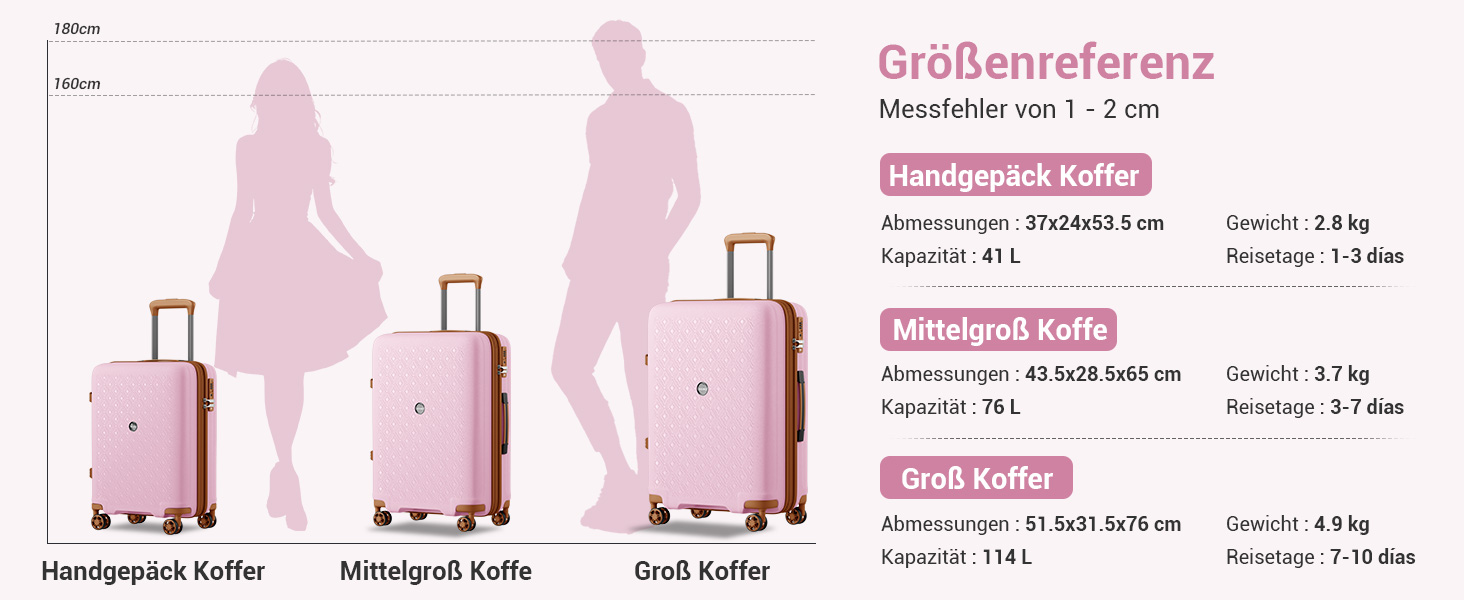 Чемодан KONO великий з підстаканником, жорсткий, легкий, з поліпропілену, розширюваний, на 4 колесах, з TSA замком, чорний/коричневий (рожевий/коричневий, XL)