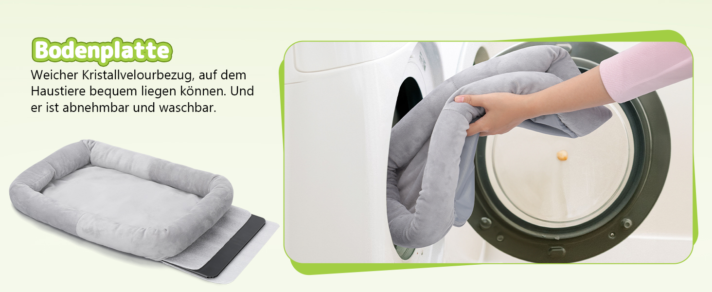 Транспортна переноска для котів Pecute, переноска-ліжко для тварин, складана переноска-сумка для котів та собак, переноска для собак з регульованим плечовим ременем, XL (45 x 35 x 32 см), темно-сірий + зелений (з подушкою)