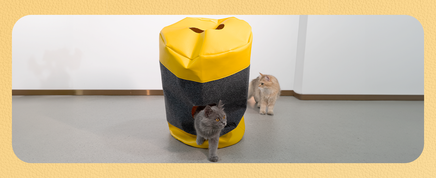 Килимок-іграшка для котів з тунелем та ігровим мішком, інтерактивне заняття для котів, центр активностей, килимок для полювання лапками, інтелектуальна іграшка для котів