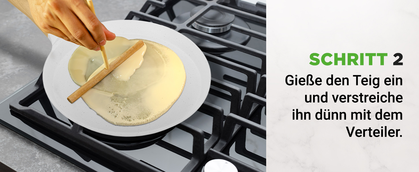 Сковорода для млинців Nutrichef з антипригарним мармуровим покриттям 28 см, індукція, алюмінієва, з дерев'яною лопаткою