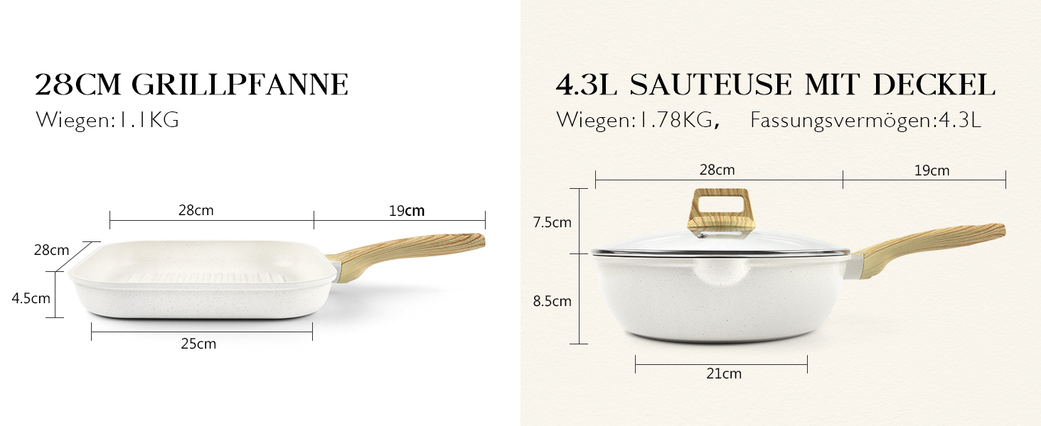 Набір каструль та сковорідок GiPP Ceramic Antihaft 22 частини – керамічне антипригарне покриття, безпечне, для посудомийної машини, без PFAS, PTFE, PFOA, PFOS