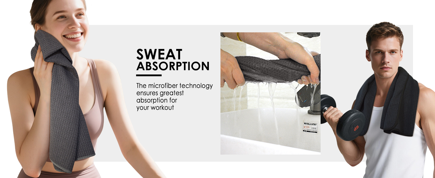 Рушник мікрофібра Sunland для спорту, подорожей, 40x80 см, сірий, швидковисихаючий, ультрам'який