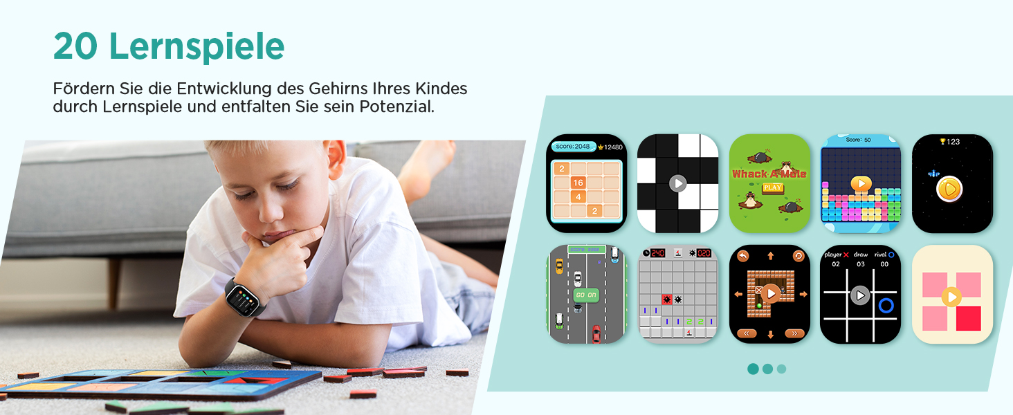 Смарт-годинник RUXINGX для дітей, 1.52″, крокомір, водонепроникний (IP68), з 170+ спортивними режимами, моніторингом серцевого ритму, сном, аудіокнигами, 20 карток для навчання, будильником, чорний