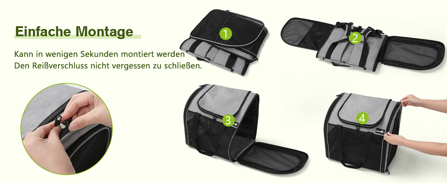 Рюкзак для собак та котів Pecute: переноска для 2 котів або 1 собаки, сірий