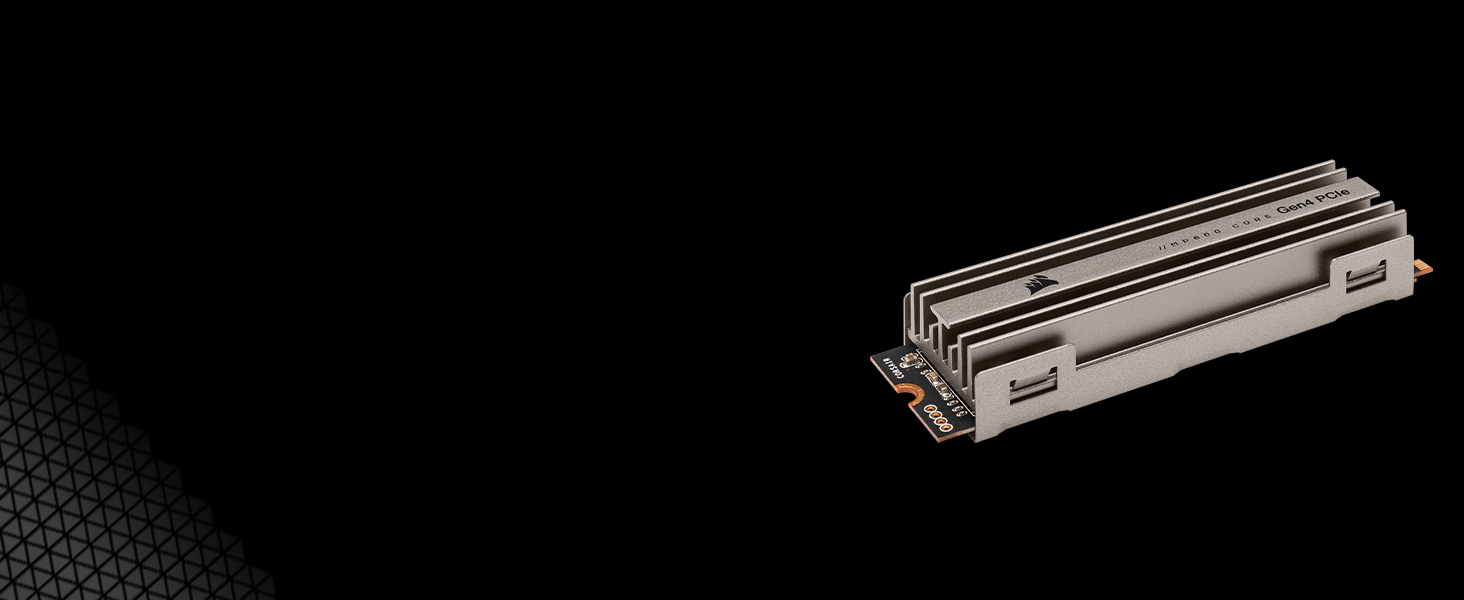 SSD Corsair MP600 CORE 1TB M.2 NVMe PCIe Gen4 - Чорний