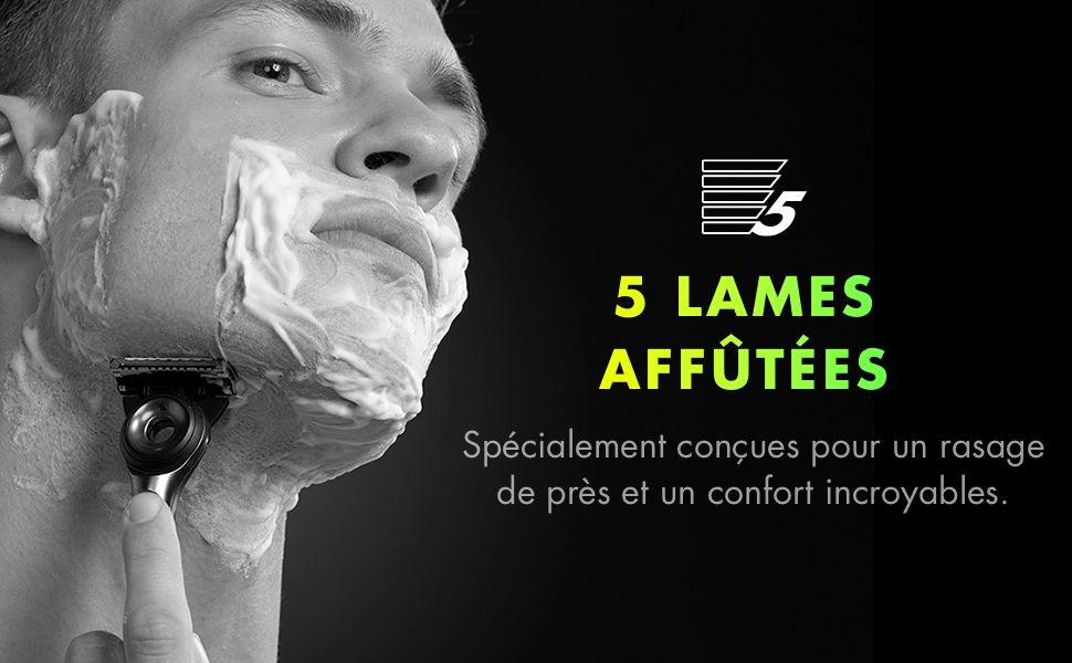 Чоловіча бритва Gillette Labs з ексфоліаційною смужкою, магнітним преміум-тримачем та 3 змінними касетами, срібляста