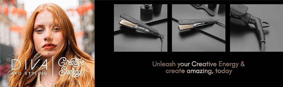 Diva Pro Styling Digital Crimper - кримпер для волосся, чорний