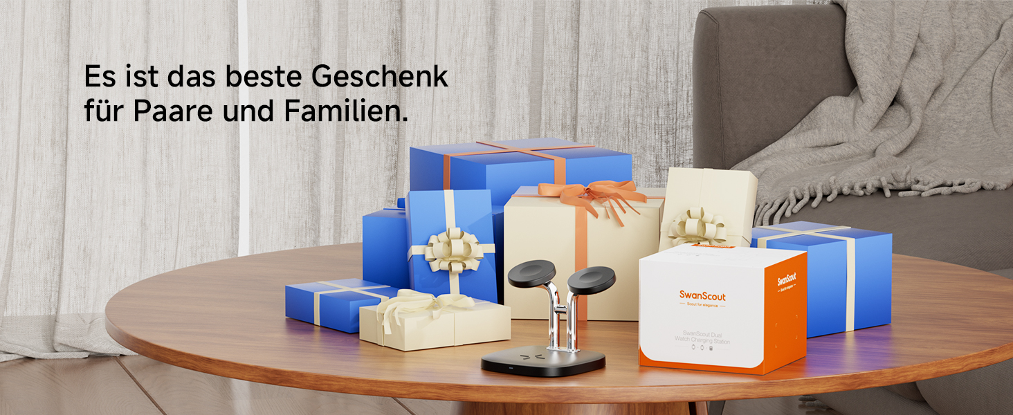 Зарядний пристрій SwanScout для Apple Watch 10/Ultra/9/8/7/6 та AirPods Pro (704A, 3.3W, чорний)