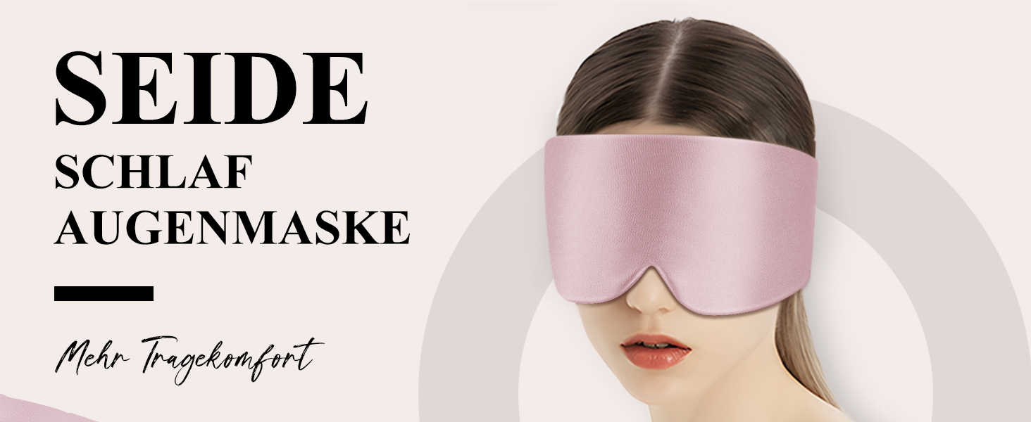 Маска для сну OLESILK з 100% шовку малбері, для чоловіків та жінок, велика, з регульованим ремінцем, для відпочинку, подорожей та сну, чорна