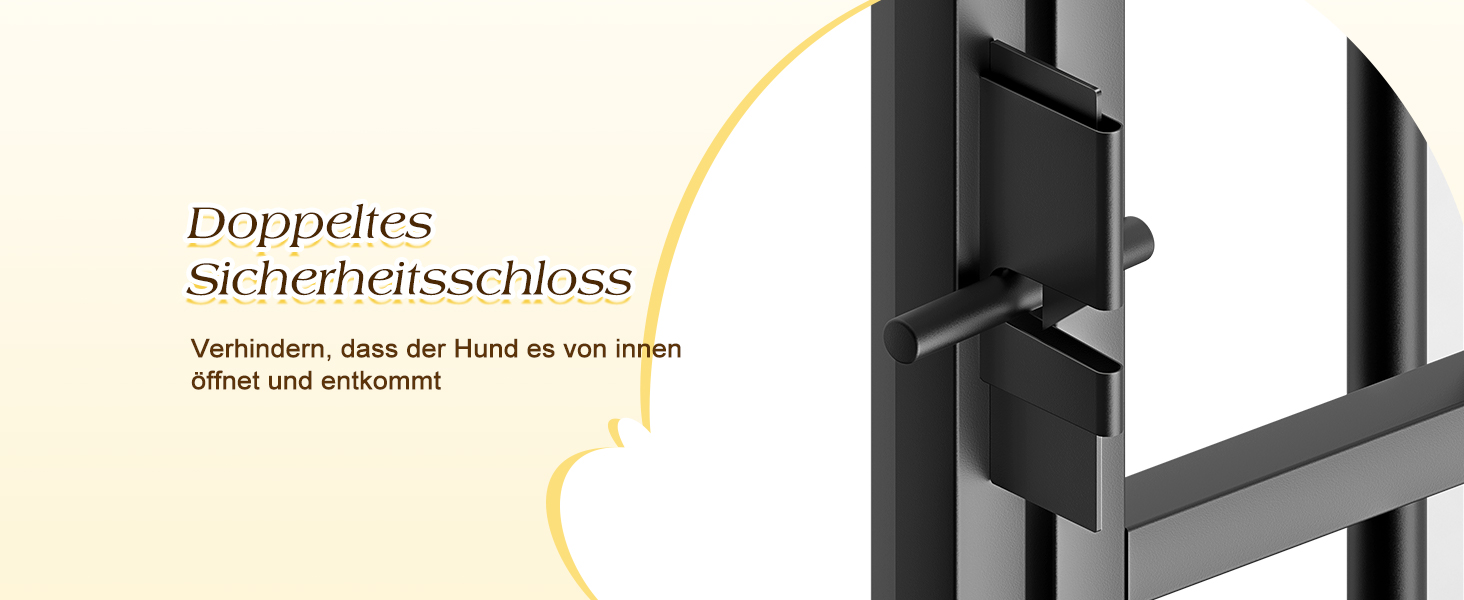 Міцний собачий переносний клітка Pawaboo 56 дюймів: надійний, анти-гризун, з килимком, металевий вольєр для собак з замком, чорний