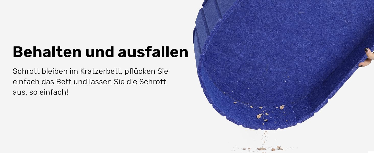 Котячий когтетоп FUKUMARU: диван з картону та фільцу, 61 см, блакитний