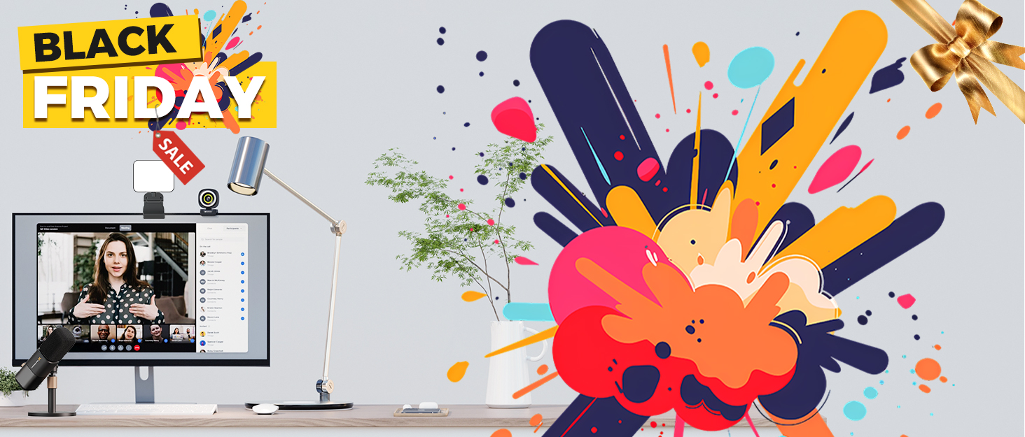 Підставка для мікрофона NearStream ST20 з поворотним кріпленням 360°, регульована висота та адаптер 3/8-5/8 - для подкастів, стрімінгу, геймінгу, офісу