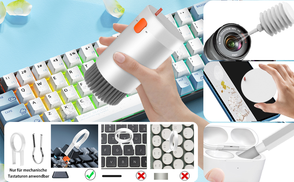 Набір для чищення VICHYIE 20 в 1: клавіатура, навушники (AirPods, PC, ноутбук, телефон, камера)