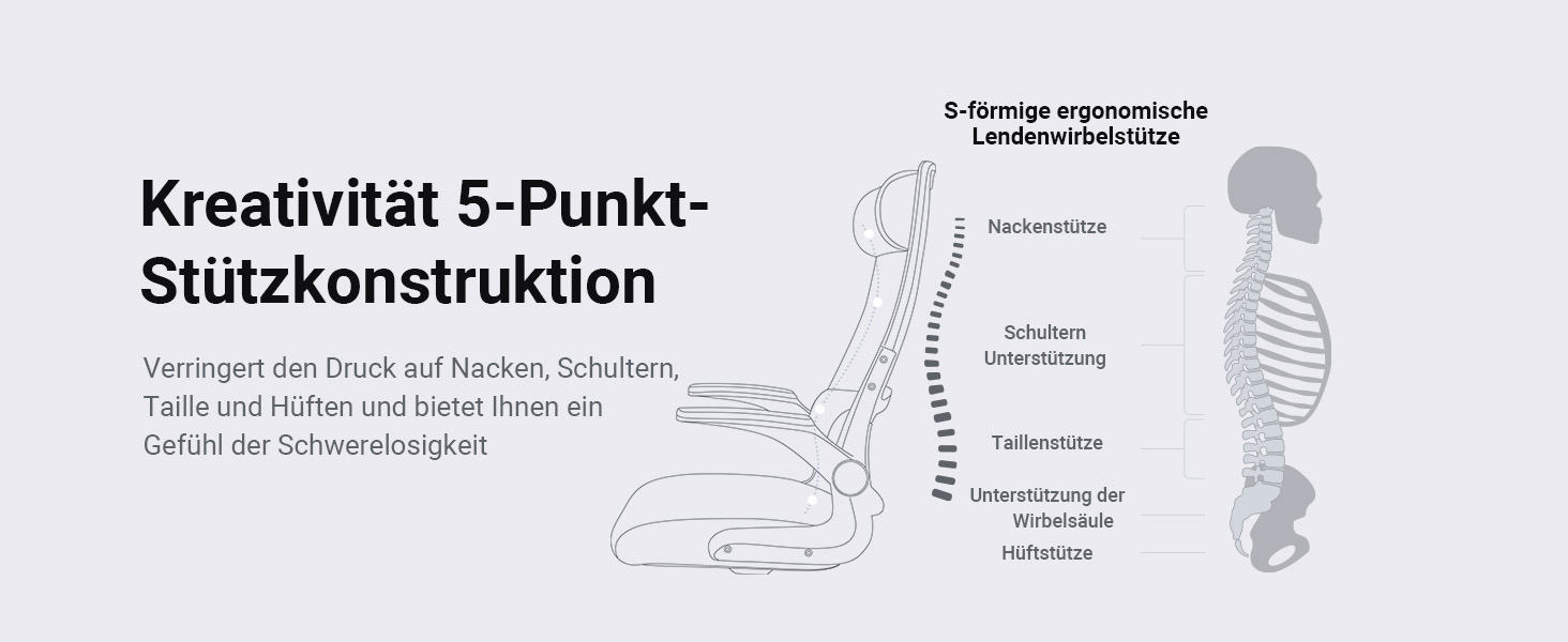 Ергономічне крісло для офісу з регульованою підголовником, сітчасте крісло для столу, відкидні підлокітники, широке сидіння, функція гойдання, комп'ютерне крісло EN 1335, офісне крісло 200 KG, сіре