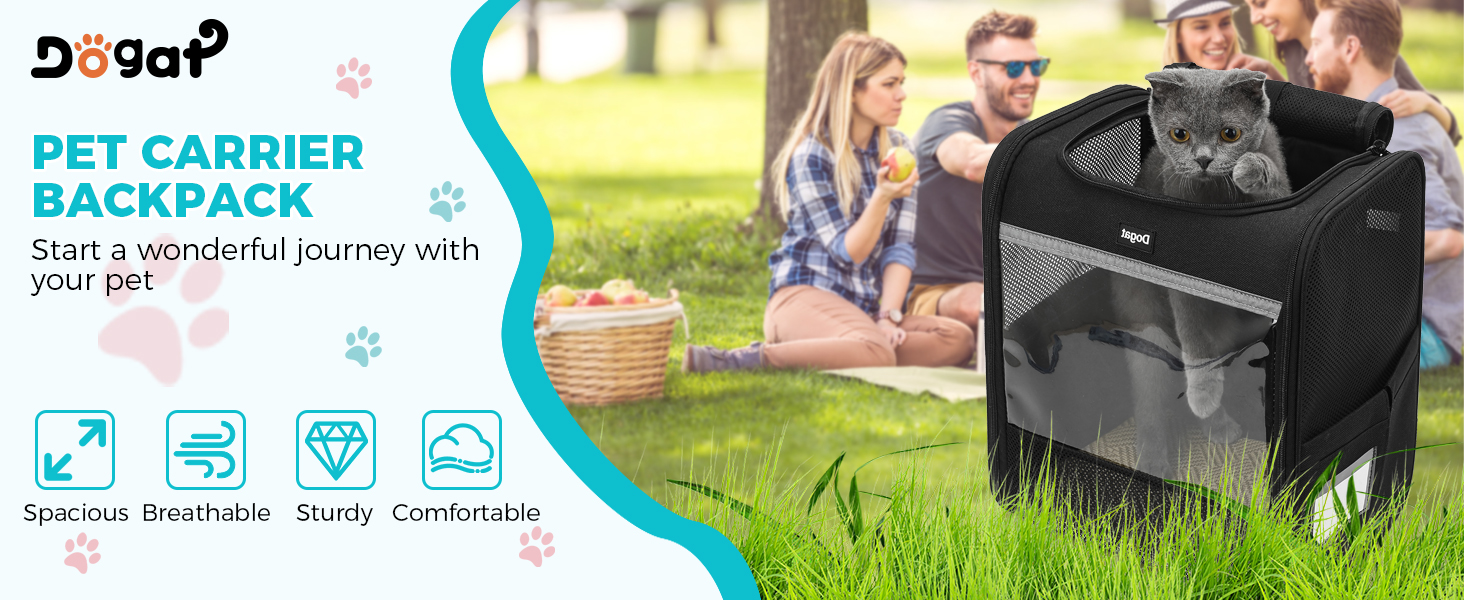 Рюкзак для кота/собаки, чорний, складаний, з сіткою, з внутрішнім шнуром безпеки, до 8 кг