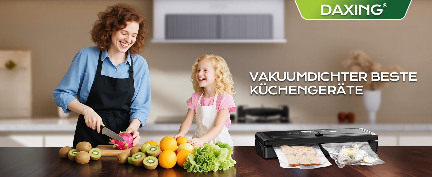 Вакуумний пакувальник 5-в-1 для продуктів харчування: сухий/вологий режим, зберігає свіжість до 7 разів довше, 70 кПа, вбудований різак, шланг, 10 пакетів