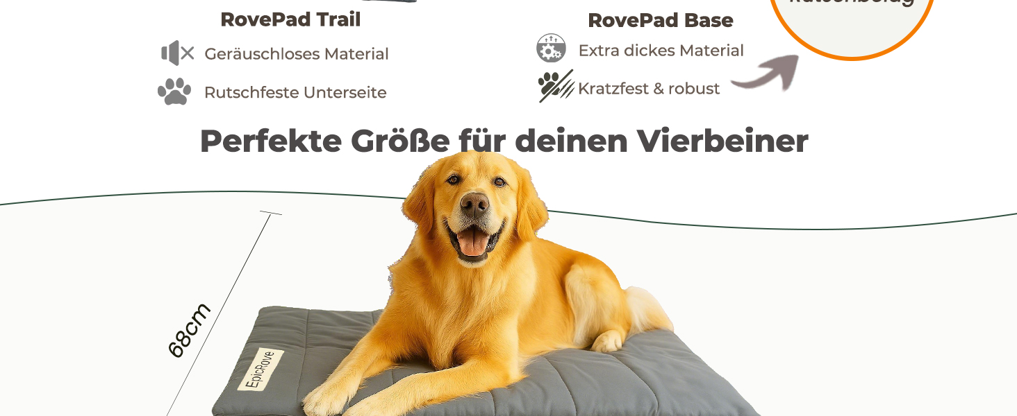 Водонепроникний килимок для собак 110x68 см – килимок для авто, подорожей та активного відпочинку (сірий)