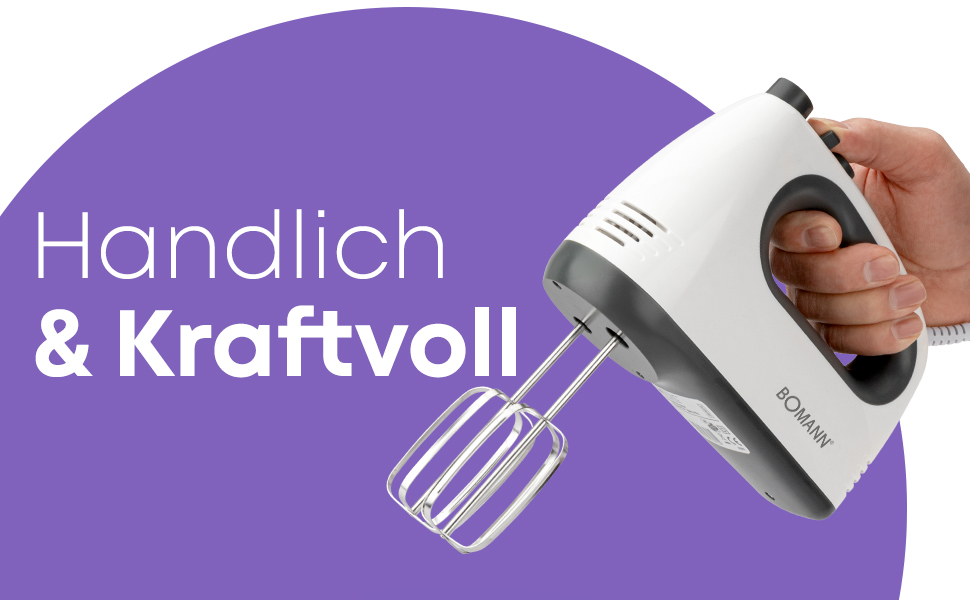 Міксер ручний Bomann HM 6054 CB | 400 Вт, 5 швидкостей, нержавіюча сталь